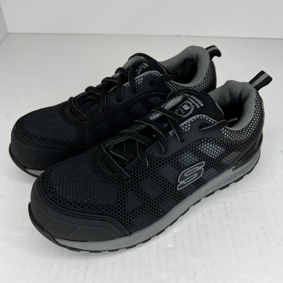 Skechers Shoes - Skechers Womens 77273 Black Bulklin Lyndale Composite Toe Size 7.5 Work Shoes